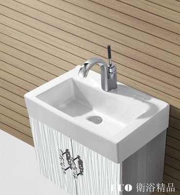 FUO衛浴: 48X32公分 時尚 不鏽鋼浴櫃組(含鏡子,龍頭整組)  (3439) 特價熱賣款!!