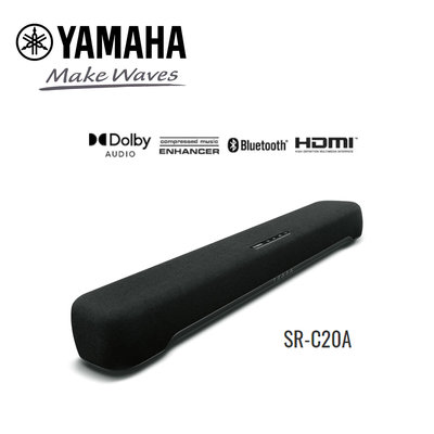 YAMAHA 山葉 SR-C20A 單件式劇院音響 Soundbar 公司貨保固