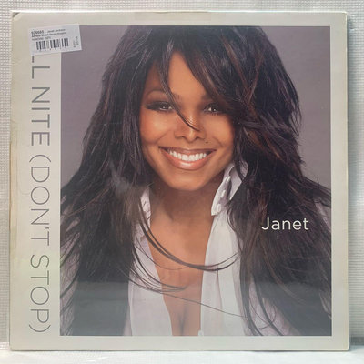 美國R&B天后-珍娜傑克森-整夜狂歡-二手混音單曲黑膠唱片（歐洲版）Janet Jackson - All Nite (Don't Stop)