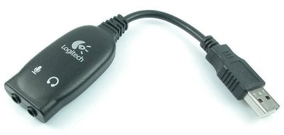 羅技 LOGITECH A-5572A USB音效卡 3.5mm麥克風 耳機插孔 改善音質 抗干擾,專業錄音 語音輸入