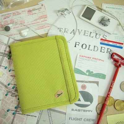 ❅PAVEE❅【現貨】韓國Full~ Travelus Folder 旅行者布面短款拉鍊護照包/護照夾