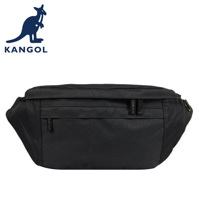 【DREAM包包館】KANGOL 英國袋鼠 腰包 型號 61251783 大腰包 胸前包 黑色 卡其