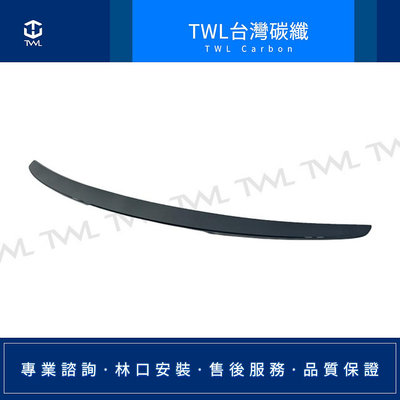 TWL台灣碳纖 全新BENZ W206 4D C63 C300 四門專用 類AMG款亮黑 鴨尾 尾翼 定風翼