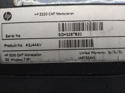 售二手惠普 HP  Z220 CMT Workstation  i7 商用電腦主機  工作站  準系統  只要4500元