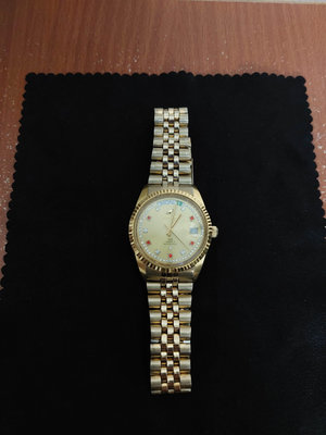 瑞士製 Enicar 英納格 土星 鑽石 紅寶 太陽圈 day-date 蠔式 自動上鍊 機械錶 古著 腕錶 手錶