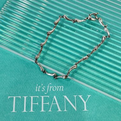 【哈極品】美品《Tiffany&Co. 純銀小水滴手鍊/飾品》