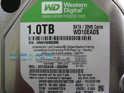 【登豐e倉庫】 YF397 WD10EADS-22M2B0 1TB SATA2 硬碟