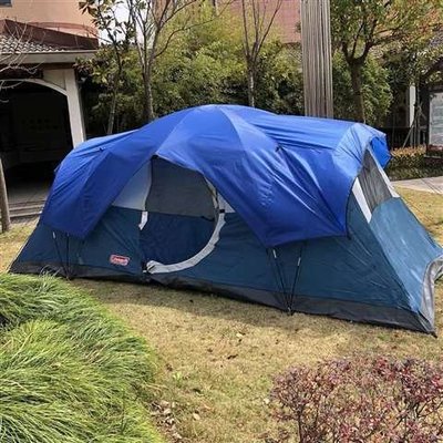 下殺-Coleman科勒曼家庭雙層帳篷精致露營十人戶外防風防雨防曬隧道帳
