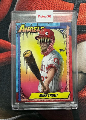 P 2021 Project 70 Mike Trout Alex Pardee (1990 Topps Baseball) 原封殼 磁鐵殼有刮傷
