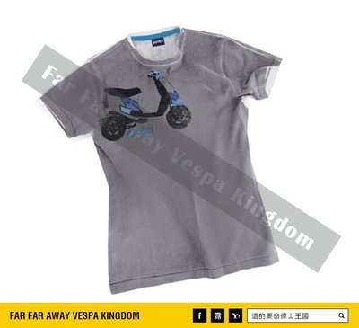 遠的要命偉士王國 Vespa GTS/GTV/衝刺/LX/ET8 Polini 灰色 T-Shirt T恤