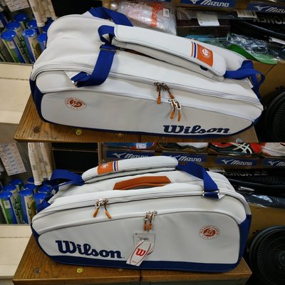 總統網羽球(自取可刷國旅卡)Wilson Roland Garros PRIEMIUM RG法網限量版 9支裝 網球拍袋