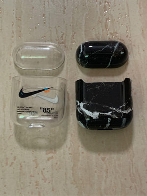 APPLE iPhone蘋果 耳機保護套 Airpods 1 2 保護套 耳機套 保護殼 塑膠硬殼 大理石紋 Nike保護殼功能佳少用出清