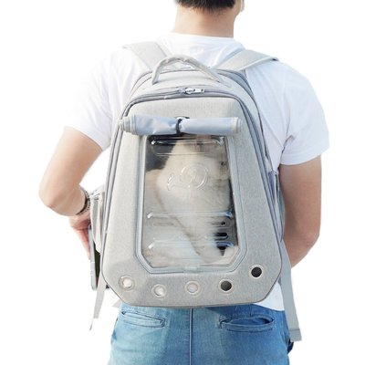 💓好市多代購/免運最便宜💓 百嬌客 Skylight 寵物後背包/可架至行李箱拉桿 承重10公斤 透明視窗造型，亦有蓋簾可保護寵物隱私/35X22X40公分