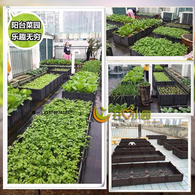 花槽特大型種植箱  家庭屋頂樓頂陽臺菜園 長方形蔬菜種植箱塑料花盆花箱