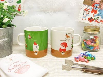 《散步生活雜貨-廚房散步》日本 耶誕限定 DECOLE - 聖誕馬克杯組(兩款一組) 禮盒ZXS-40617