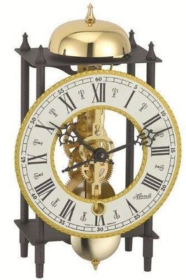 HERMLE CLOCK 德國進口機械式手上鍊單錘打點金框古銅黑座鐘 型號：23003-000711【神梭鐘錶】