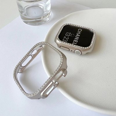 Ultra 49mm 星光色鑲鑽錶殼 硬殼 適用 蘋果s8手錶保護殼 兼容 Apple watch 40 41 45mm