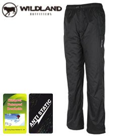 丹大戶外用品 荒野【Wildland】中性防風防潑水保暖長褲/抗靜電/休閒長褲/彈性鬆緊/內刷毛 W2326-54黑色