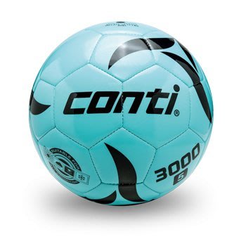 CONTI 螢光鏡片抗刮專用足球 S3000-5-NWB(5號球) 水藍/螢光黃