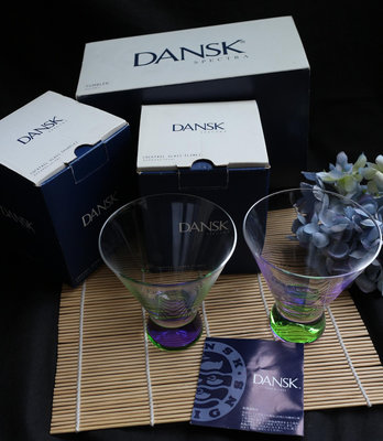 Dansk 雞尾酒杯一對 雙色 從中心到周邊的兩色搭配 但兩