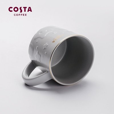 【熱銷精選】COSTA圣誕新款小幸運馬克杯帶勺陶瓷水杯辦公室咖啡杯家用早餐杯