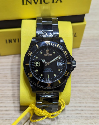 全黑不銹鋼 Jason Taylor Invicta Pro Diver 防水200m 全新 40mm 自動錶 機械錶