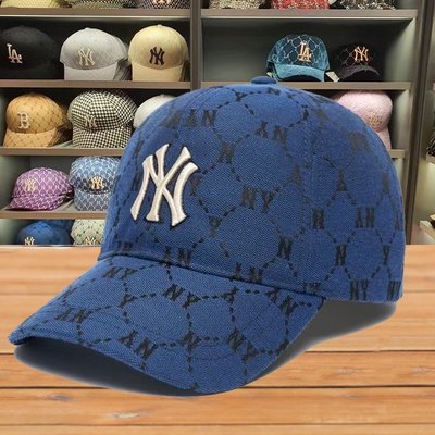 帽子MLB帽子韓國正品洋基隊NY棒球帽老花標刺繡男女可調節遮陽鴨舌帽