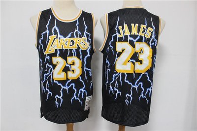 勒布朗·詹姆士(LeBron James)  NBA洛杉磯湖人隊 復古閃電版 球衣 23號