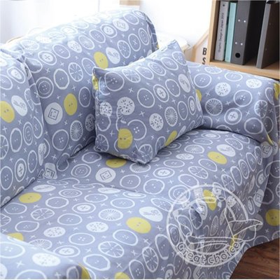 【灰熊好物】和風清新純棉布料印花 萬用沙發布 沙發罩 蓋巾蓋布 床單桌布 IKEA宜家風格 4SIZE 檸檬片