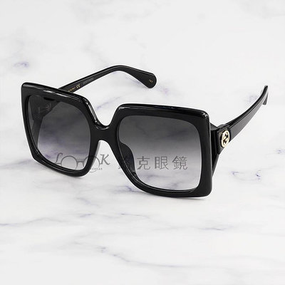 Gucci 太陽眼鏡 大框 黑色 膠框 漸層鏡片 GG0876SA 001