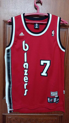NBA波特蘭拓荒者隊Brandon Roy復古客場紅色球衣S號