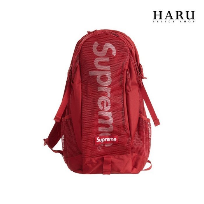 ☆HAru☆ Supreme 20SS Backpack 紅、藍迷彩網狀反光LOGO 後背包SS20B4