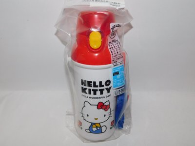 土城三隻米蟲 凱蒂貓 hello kitty 直飲式背帶 兒童水壺 彈蓋直飲 480ML
