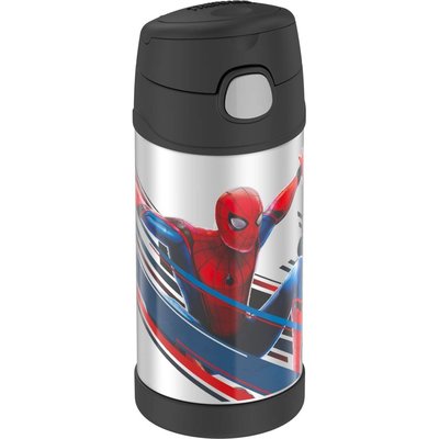 現貨 美國 THERMOS 膳魔師 Spiderman 蜘蛛人 不鏽鋼吸管式水壺 保溫杯 保冷杯 兒童水壺 保溫瓶