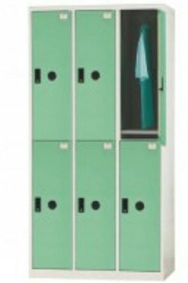亞毅辦公家具 鋼製本體 六人衣櫥鋼製門片 含鑰匙 附鎖 DF多用途置物櫃 衣櫃 保險箱無二手不含運費
