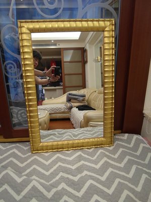 浪漫滿屋 古典華麗金箔掛鏡 復古鏡 浴室鏡