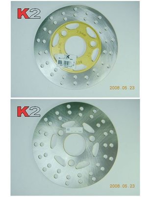 K2零件王＊＊全新原廠型前碟圓盤不鏽鋼..勁風/JOG/HOT-50/90.大兜風-50/100.