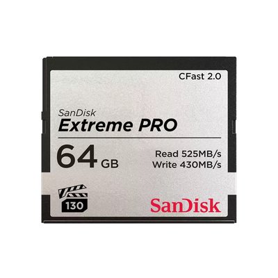 SanDisk Extreme PRO CFast 2.0 64GB 記憶卡 VPG-130 525MB/s 公司貨 SDCFSP