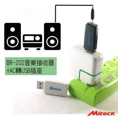 SounDo Miteck音樂傳輸器BR-202+USB插座