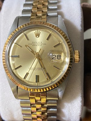 Rolex勞力士 Datejust 1601 K18YG黃金+SS不銹鋼 間金 自動機械錶 vintage