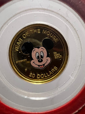 1996 庫克 鼠年 米老鼠 米奇系列金幣 迪士尼官方授權
