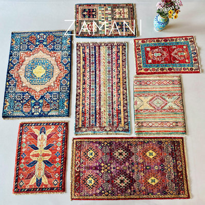 溜溜ZAMANI? 新款小尺寸波斯手工地毯 床邊門廳阿富汗摩洛哥土耳其風