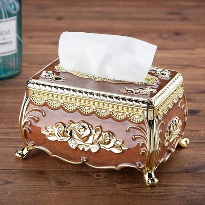 【熱賣下殺】歐式紙巾盒時尚家用高檔餐桌抽紙盒簡約客廳茶幾創意實用紙抽盒