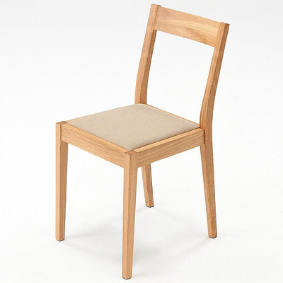 無印良品 MUJI 椅子/棉平織/米色/OA 白橡木風格-萬物起源