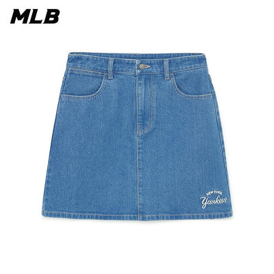 MLB 牛仔丹寧短裙 紐約洋基隊 (3FDSR0134-50INS)