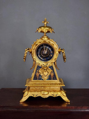 19世紀 法國 手繪 高品質 深邃立體 銅雕 百年 機械鐘 古董鐘 GC⚜️卡卡頌 歐洲古董⚜️✬