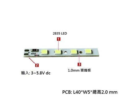 【598】3-5v 2385 LED硬燈條 DIY USB燈