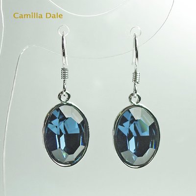 [Camilla Dale] new york 蒙大拿藍水晶耳環 採用施華洛世奇水晶元素
