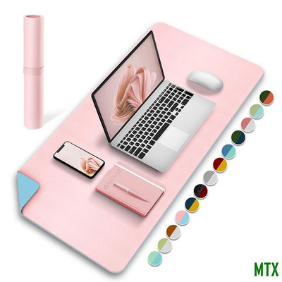 MTX旗艦店雙面滑鼠墊超大電腦鍵盤辦公桌墊防滑寫字墊防水茶几桌墊圖案LOGO