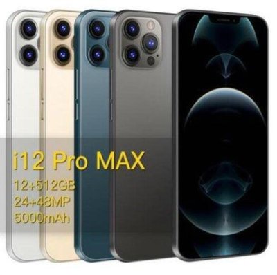 全新~i12pro max 6.7寸水滴大屏 安卓 智慧手機12G+512G 雙卡雙待人臉解鎖 繁體中文手機20193